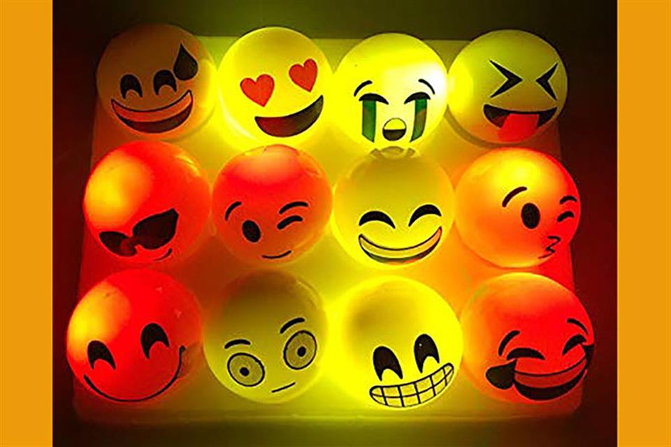 Glow Emoji μπαλάκια φωσφοριζέ δωράκια για πάρτυ Triki Fun