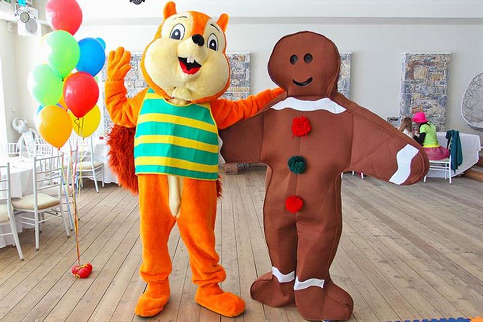 Gingerbread Man and Squirell Mascots by Triki Fun
