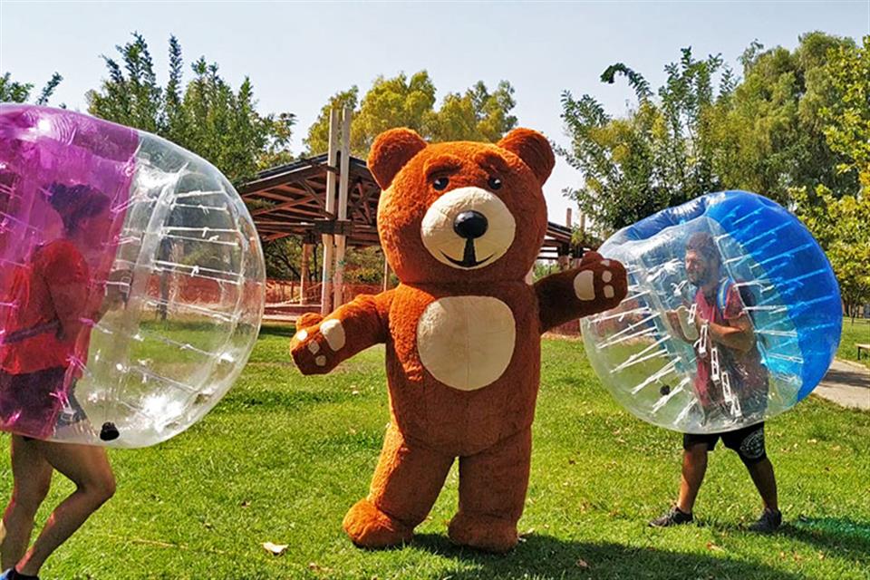 Bumperballs and Mascot Dancing