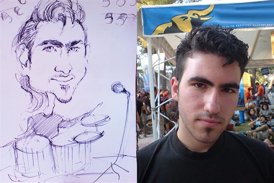 caricature promotion event Greece Triki Fun