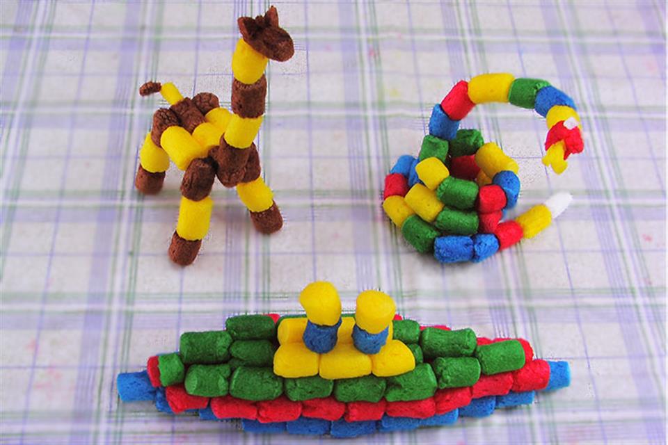 Παιδικές κατασκευές σφουγγαράκια by Triki Fun
